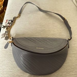 Balenciaga city bag with removable paris charms